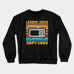 Legend Since 1983 Birthday 40th Sept Crewneck Sweatshirt